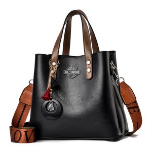 black leather harley davidson purses