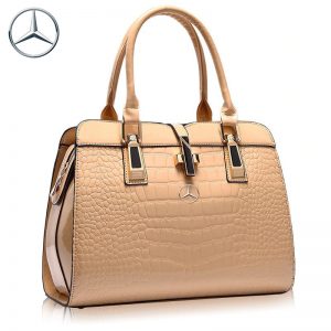 Mercedes Benz Embossed Luxury Leather Women Handbag