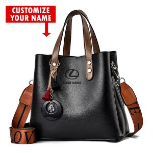 LEXUS Crocodile Leather Handbag With Free Matching Wallet